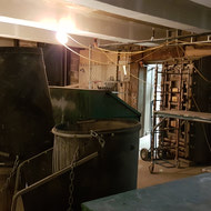 Basement work being done around one of the original vaults of the Sterling Bank Building.