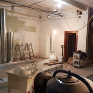One of the basement rooms being renovated.
