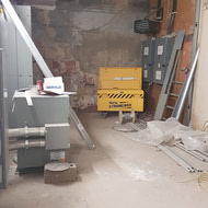 Hydro Room under construction in the basement.