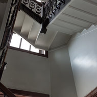 A shot of the original iron spindles on main staircase.