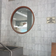 Main lobby looking through the window into the "bank" area.