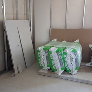 More walls going up and being insulated.