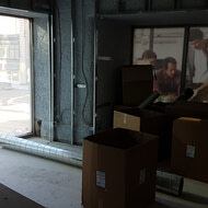 Another shot of the Mezzanine level which is now being converted into individual suites. Check out those windows!!