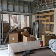 Another shot of the Mezzanine level which is now being converted into individual suites. Check out those windows!!