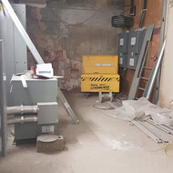 Hydro Room under construction in the basement.