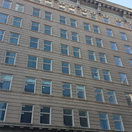 Smith Side showing all of the new windows that have recently been installed.