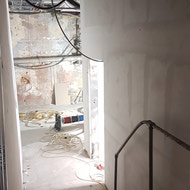 More drywall additions in the basement. Night and day difference as far as lighting goes. Not so creepy looking anymore! 